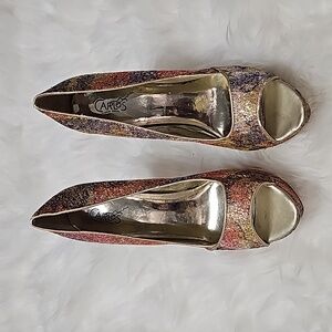 Multi color Platforms heels